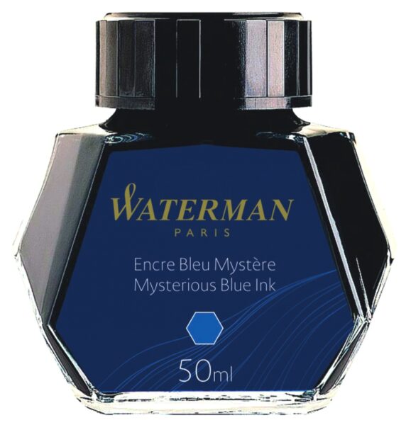 Флакон с сине-черными  чернилами для перьевой ручки Waterman, Mysterious BlueS0110790