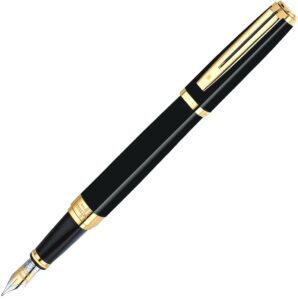 Перьевая ручка Waterman Exception Ideal, Black GT (Перо F)