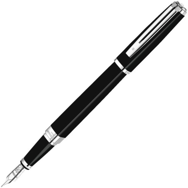 Перьевая ручка Waterman Exception Slim, Black Lacquer ST (Перо F)S0637010