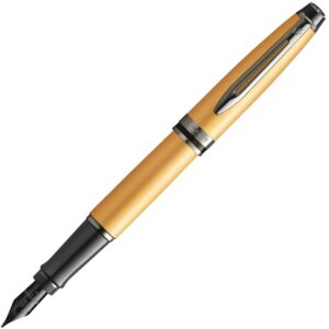 Ручка перьевая Waterman Expert DeLuxe, Metallic Gold RT (Перо F)