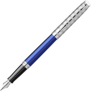 Ручка перьевая Waterman Hemisphere Deluxe 2020, Marine Blue CT (Перо F)