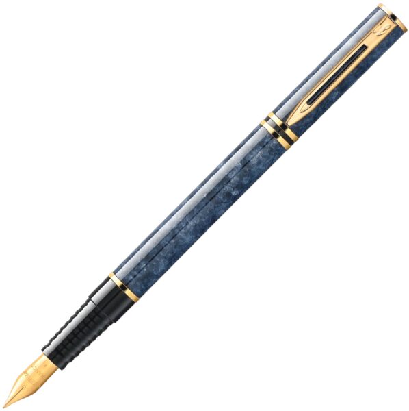 Ручка перьевая Waterman Laureat, Lacquer Blue Marbled GT (Перо F)WT 161221/20