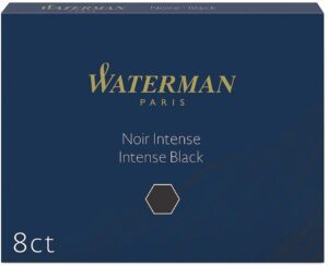Стандартные картриджи с черными чернилами для перьевой ручки Waterman, Intense Black