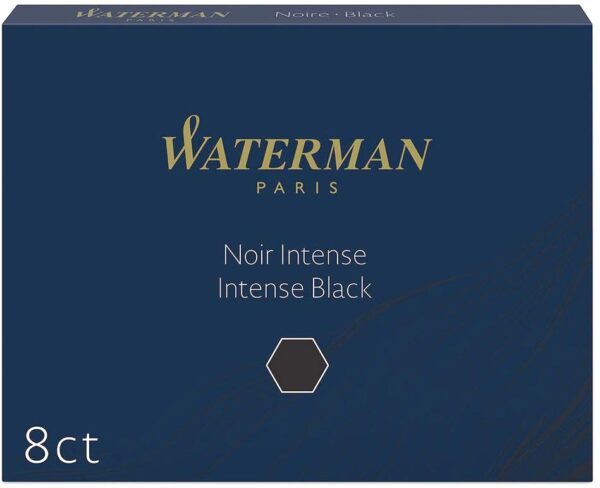 Стандартные картриджи с черными чернилами для перьевой ручки Waterman, Intense BlackS0110850
